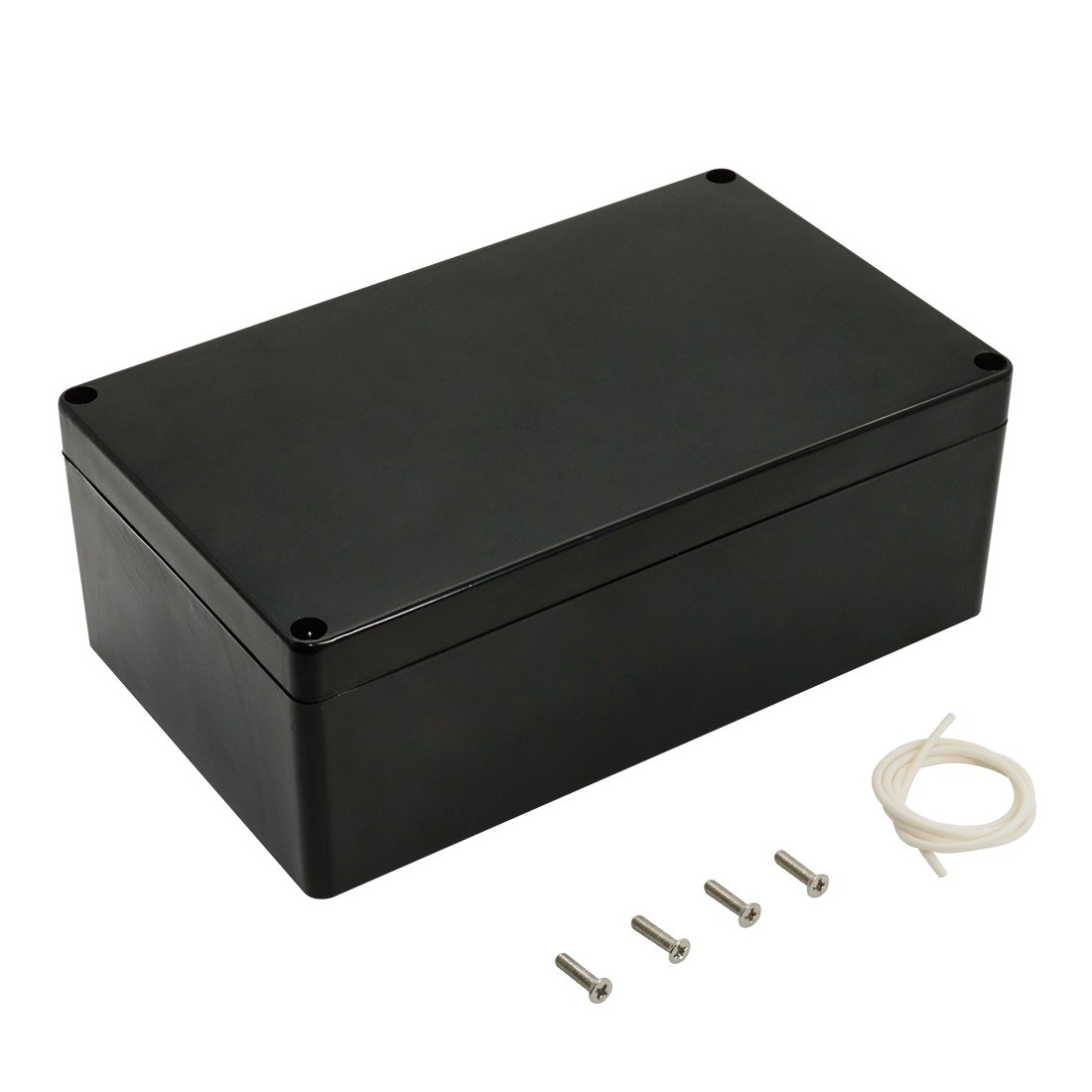 LeMotech ABS Plastic Electrical Project Case Power Junction Box, Project Box Black 7.87" x 4.72" x 2.95" (200 x 120 x 75mm)