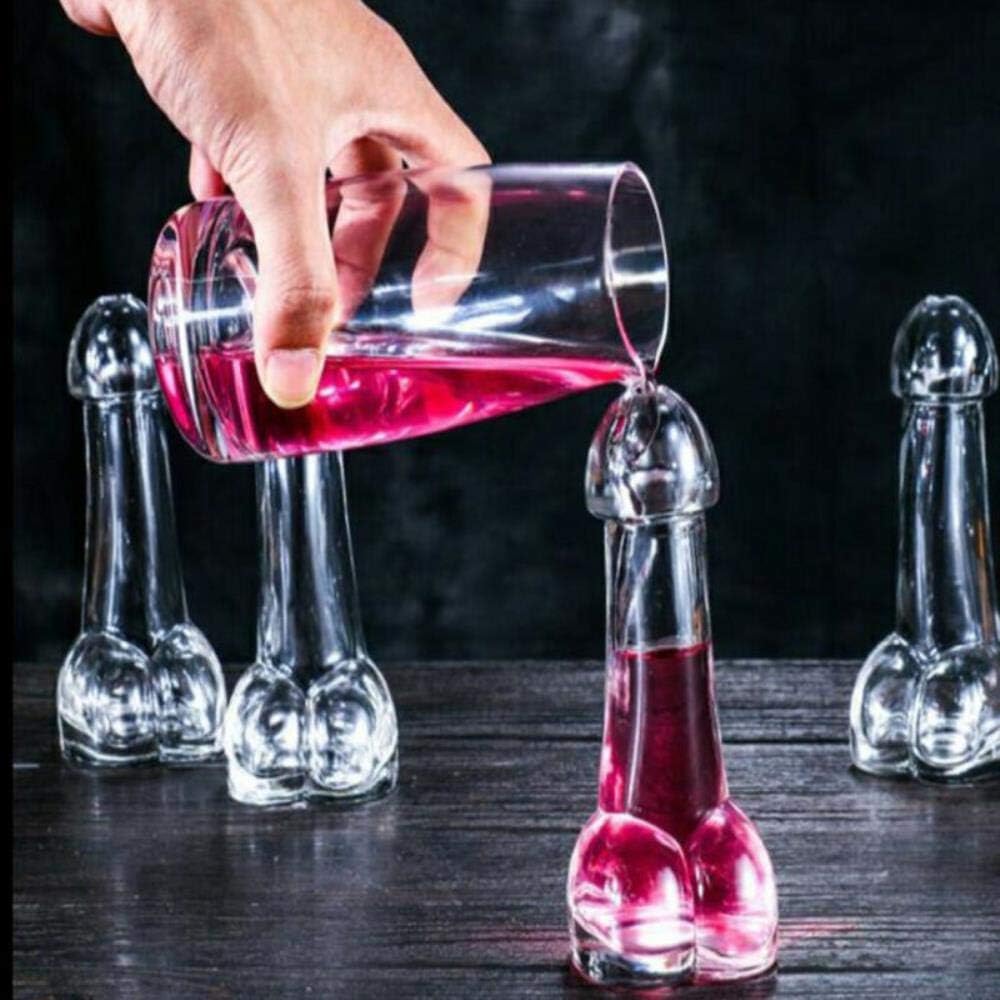 gancunsh Creative Penis Shaped Cocktails Glass Home Wine Glass Drinking