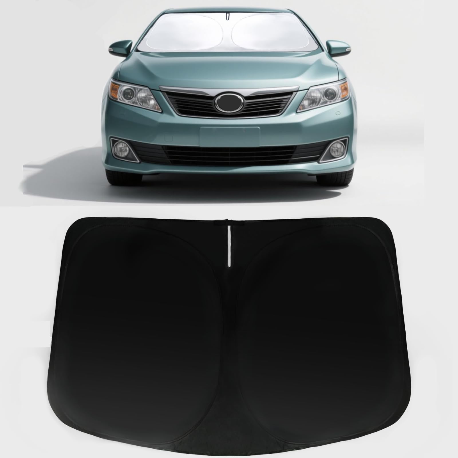 Photo 1 of PAIMOHO Windshield Sun Shade for 2007-2011 Toyota Camry, Car Front Window Sunshade with 240T Sun Visor Protector Blocks UV Rays Heat Sun Shield Accessories