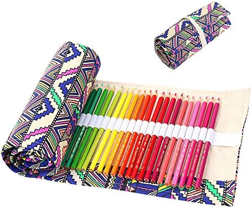 Opmnla School Pencil Case Escolar Box Lovely Stationery Canvas Pen Roll Up Bags