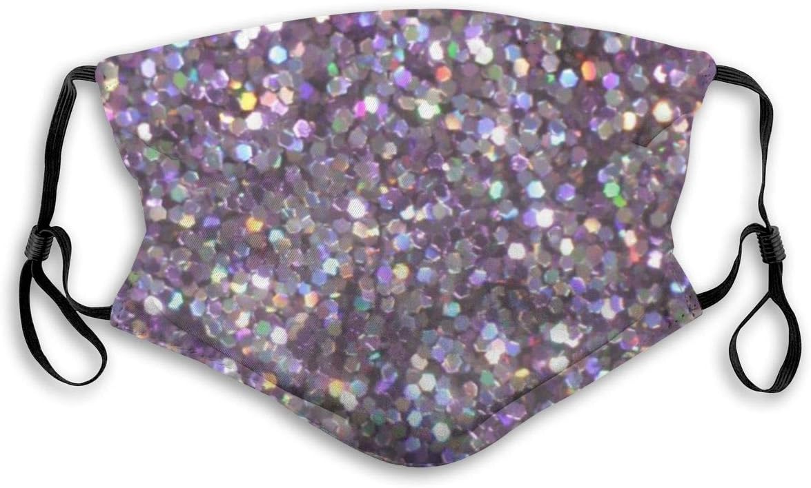 luo man Adult Glitter Sparkles Shimmer S Graphic Print Outdoor Face Dust Cover with Filter Black