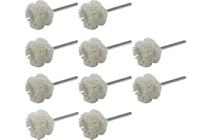 Aracombie 10PCS Polishing Buffing Wheel Set, 1/8 Inch Shank Cotton Buffing Kit Silver Polishing Tools, Watch Buffing Wheels Jewelry Polishing Kit