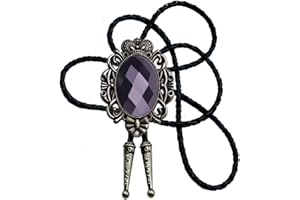 Moranse Bolo Tie Natural Colors Stone Western Celtic Style Genuine and Cowhide Rope
