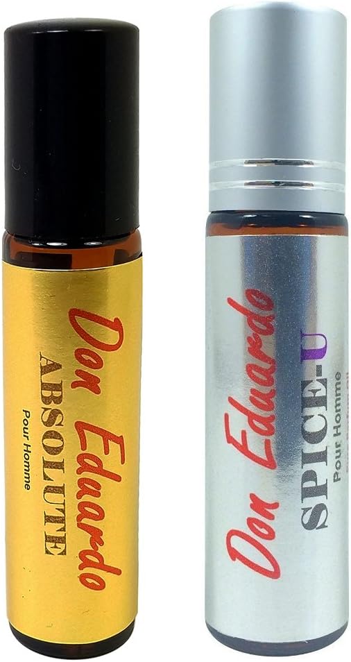 Don Eduardo Perfume set for men (Absolute & Spice-U), 10ml. Plant-based Infused Perfume to Attract Women