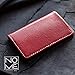 NOMĒ Womens Slim Business Card Holder - Small Pocket Case - Magnetic - Red Wallet