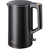 Electric Kettle, 304 Stainless Steel Interior, BPA-Free, Double Wall 1.5L Hot Water Boiler, 1500W Tea Kettle with Auto Shut-O