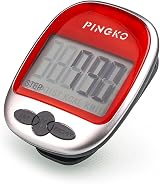 Pingko Walking Pedometer Step Counter Calorie Calculator Red view 3