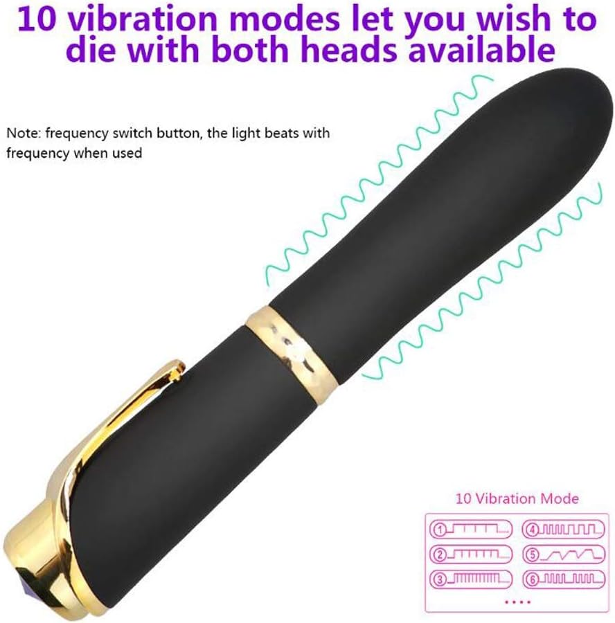 YGZ Comfortable Silicone Simulation Pen 10 Frequency Vibrations Massage Wànd Waterproof for Women's Backpack