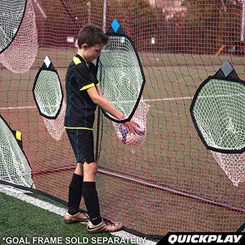 QUICKPLAY PRO Soccer Goal Target Net 24x8' with 7 Scoring Zones Practice Shooting & Goal Shots