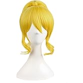 MapofBeauty 30 cm Wig 26 cm Ponytail Can Be Equipped With Hair Ornaments Cosplay Wigs (Yellow)