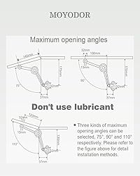 QBOSO Heavy Duty Lid Stay Hinges Folding Lid