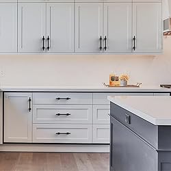 Amerdeco 10 Pack Matte Black Cabinet Pulls 6.3