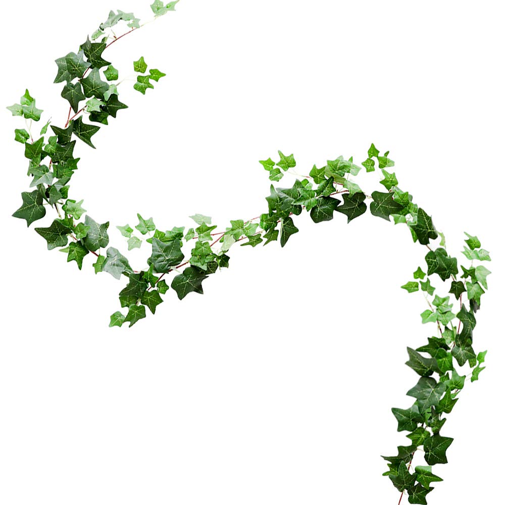 Veryhome Artificial Ivy Silk Fake Vine Wall Hanging Party Decoration Wedding Garland Greenery Leaves Garden Home Foliage Plants (Green)