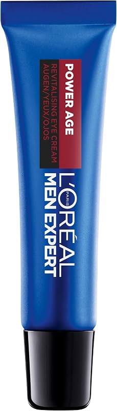 L'Oréal Men Expert Augencreme gegen Falten für Männer, Anti-Aging Augenpflege für müde und matte Haut, Herren Feuchtigkeitspflege mit Hyaluronsäure, Power Age, 1 x 15 ml