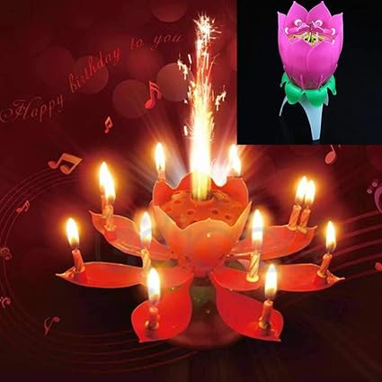 Dytj Candles Romantique Belle Musical Fleur De Lotus D