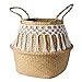 Mkono Seagrass Plant Basket Indoor Planter Decorative Flower Pot Cover Up to 12 Inch Pot, 1 Pack, Large