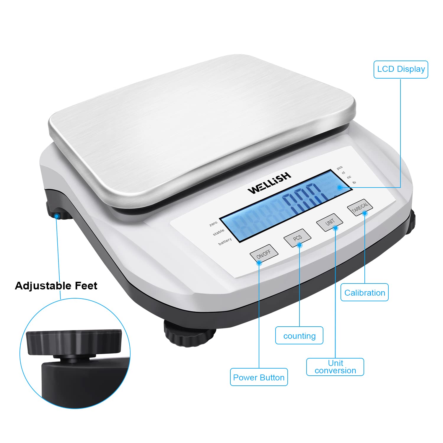 Lab Scale 5000g/0.01g High Precision Digital Scale Analytical Balance ...