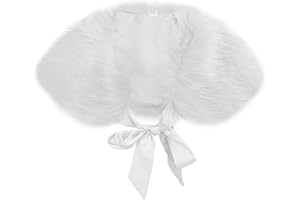 FakeFace Flower Girls Wrap Shawl Wedding Bridesmaid Tippet Stole Christmas Party Dress Costume Shrug Capelet