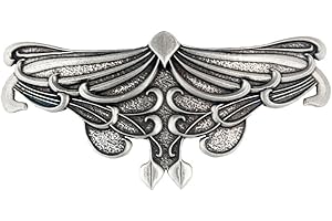 Art Nouveau Leaf Hair Clip, Large Hand Crafted Metal Barrette Made in the USA with an 80mm Clip by Oberon Design