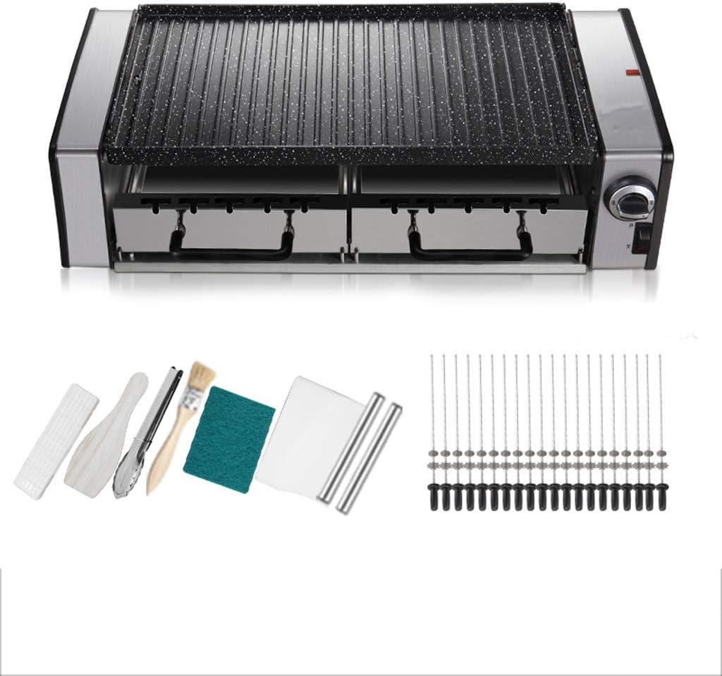 Review zaizai Indoor Electric Non-Stick Grill Adjustable Thermostat ...