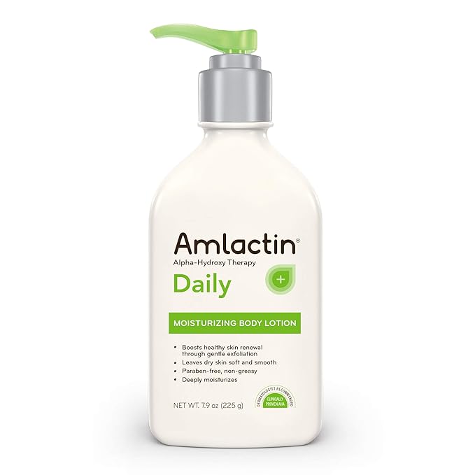 AmLactin Daily Moisturizing Body Lotion, 7.9 Ounce Bottle, Paraben Free