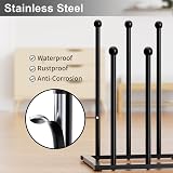 pickpiff Free Standing Shoe Rack 4 Pairs Boots Black Metal Storage view 2
