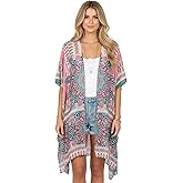 Kimonos for Women Casual Swimsuit Coverup Lightweight Boho Kimono Cardigans for Summer