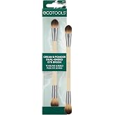 EcoTools Cream &amp; Powder Dual-Ended Eye Brush, Flat &amp; Fluffy, 1 Count | Flat and fluffy eyeshadow brush for packing, smooth blending and full eye looks, sustainable makeup brush, cruelty-free