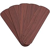 Tough Grade 42" Ceiling Fan Blade Replacement | 5-Pack Reversible Blades, Oak & Walnut Finish, Pre-Drilled for Easy Installat