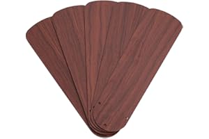 Tough Grade 42" Ceiling Fan Blade Replacement | 5-Pack Reversible Blades, Oak & Walnut Finish, Pre-Drilled for Easy Installation, Fits Most 42 Inch Fans