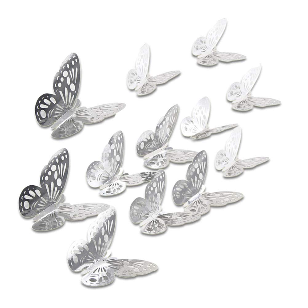 Stobok 12pcs 3d Butterfly Stickers Removable Mural Stickers