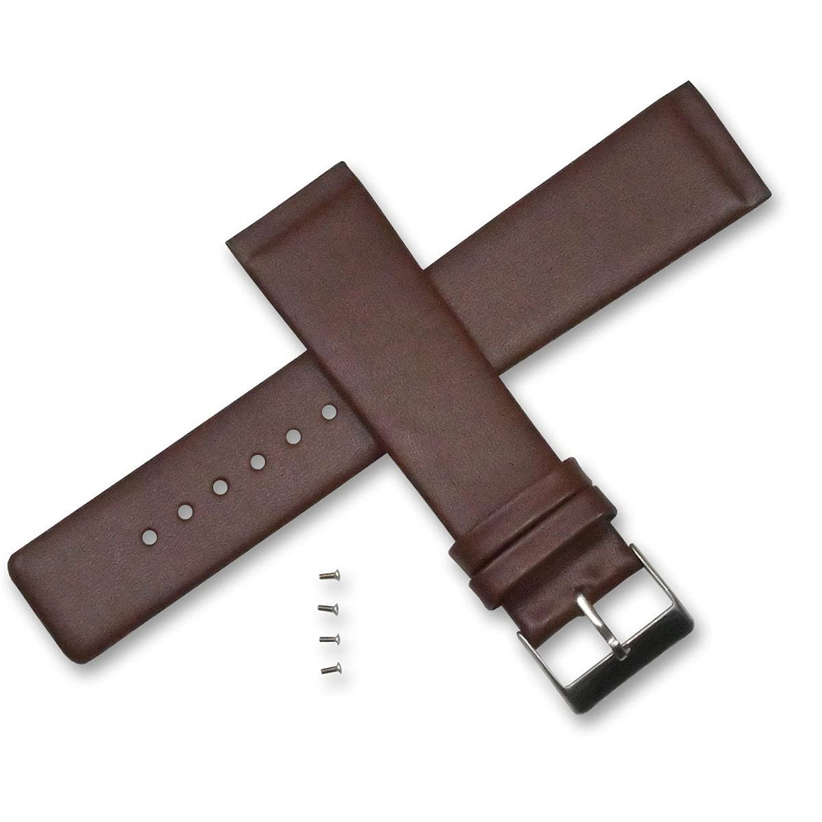 Brown Leather Watch Strap Compatable for 22mm Skagen With Screws Band 233XXLSLB