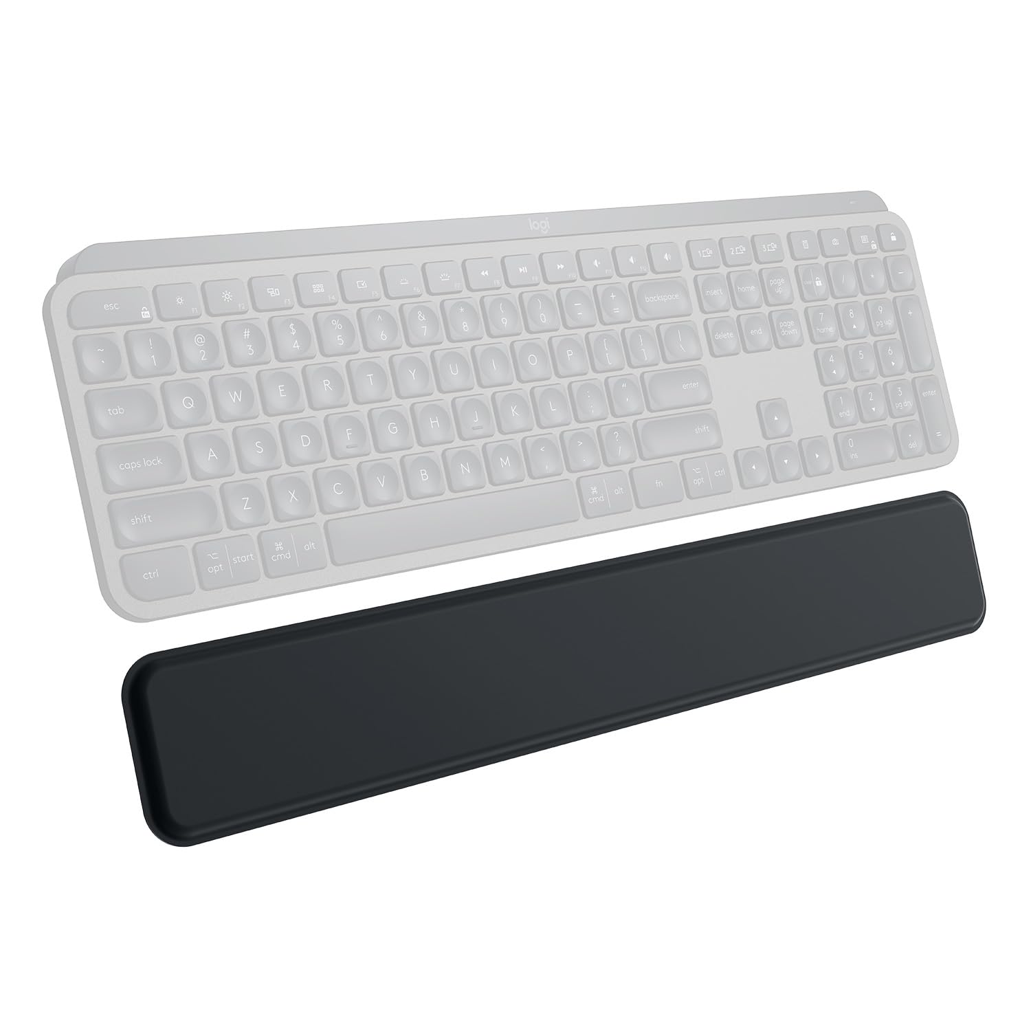 Logitech MX Palm Rest (für MX Keys, Rutschfestes Premium-Material für Komfort bei stundenlangem Tippen) - Graphit