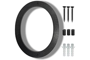 YIPUKIYI 8 Inch Floating Modern House Numbers For Outside Large House Numbers For Outside, Black Shadow Modern Home Address numbers With Easy Mounting Nail Kits For Outside, Visibility Number 0