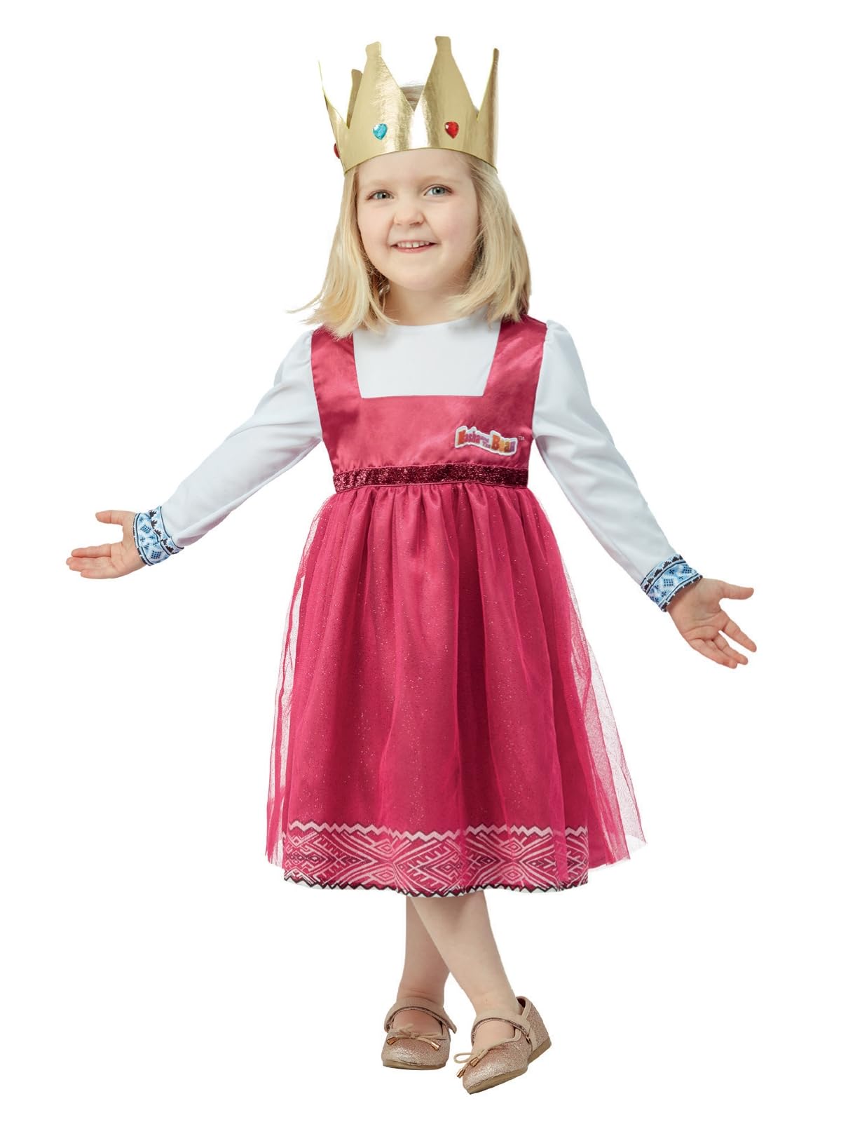 Smiffys Masha And The Bear Masha Costume Dress & Crown, Officially Licensed Masha and the Bear Fancy Dress, Child Dress Up Costumes