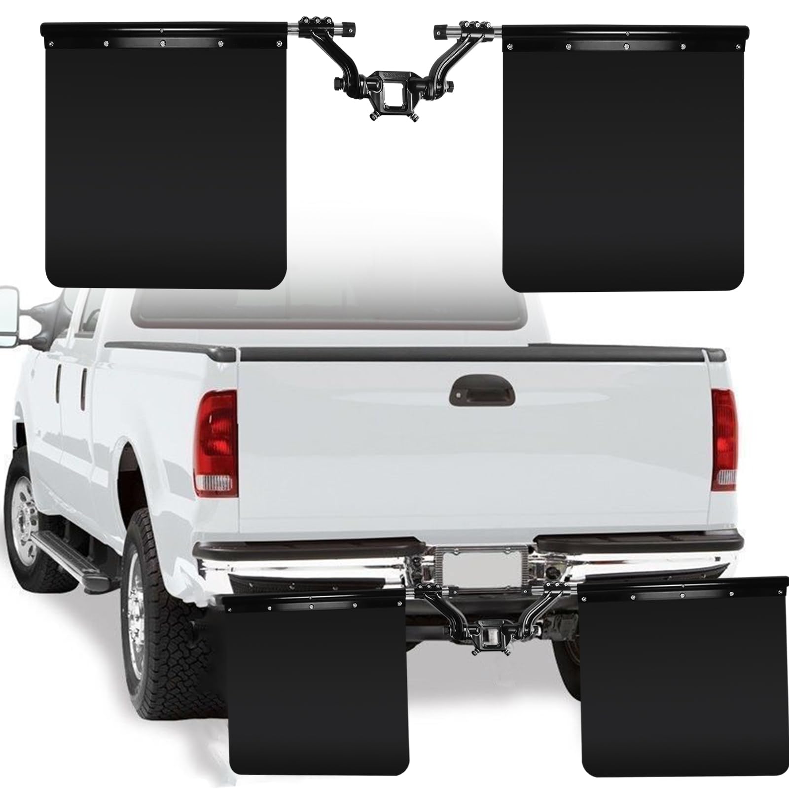 2" Hitch Mounted Mud Flaps, 00108 Heavy Duty Mud