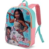 Disney Moana Backpack - Kids Backpack for Girls | Cute Backpack &amp; School Bag - Backpack for School, Daycare &amp; Travel with Padded Straps, Roomy Main &amp; Front Zip Pocket