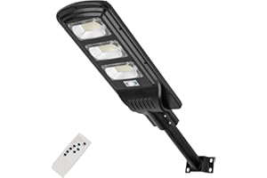 300W Solar Street Light Outdoor Motion Sensor,Dusk to Dawn Solar Lights Outdoor with IP65 Waterproof 6500k Super Bright Flood