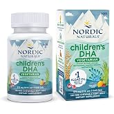 Nordic Naturals Vegetarian Kids DHA - Algae Omega-3 Chewables - 120 Count | Supports Brain &amp; Eye Development - 250mg Algae DHA Per Serving - Berry Lemonade Mini Chewables - Non-GMO &amp; Third-Party Tested