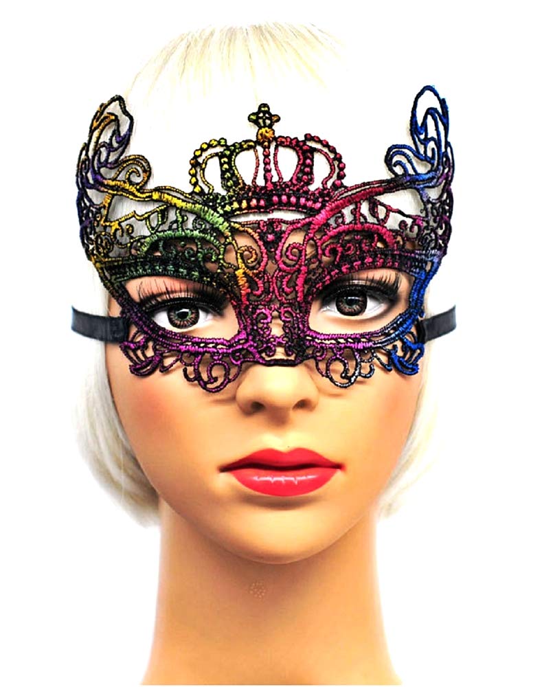 Mod 1 - Venetian Mask - Multicolor - Macrame - Carnival Idea for Christmas and Birthday - Man - Woman - Unisex