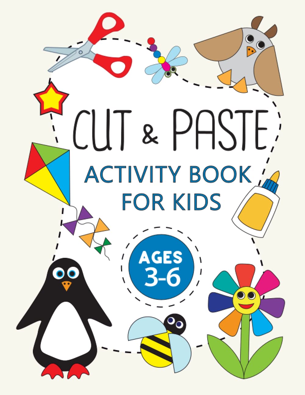 preschool cut and paste activity book for kids 100 pages 8 5 x 11 ages 3 to 6 cut and glue craft book preschool cutting and pasting geometric worksheets scissors skills activity book elina nina 9798835202096 amazon com books