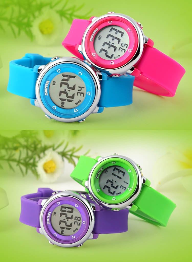 Fanmis Multifunction Digital LED Watches Water Resistant Children Girls Boys Outlook Sports Watch Green: Watches