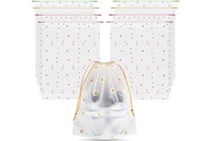 MEZEIC 8PCS Travel Shoe Bags with Rope for Men and Women Large Shoes Pouch Organizers