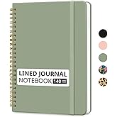 Lined Spiral Journal Notebook for Women & Men, 140 Pages, College Ruled Hardcover Notebook for Work & Note Taking, Journals f