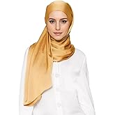 Lina & Lily Premium Crinkled Satin Hijab Head Scarf Shawl for Muslim Women