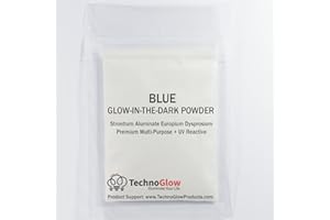 TECHNO GLOW INC Glow in The Dark Powder - Multipurpose PRO-Series Glow Colors Blue, 4 Ounces (113g)