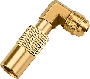 WADEO Propane Elbow Adapter, Low Pressure 3/8" Male Flare Propane Elbow Fitting for Blackstone Tabletop Camping Grill 17 Inch and 22 Inch Portable Gas Griddle