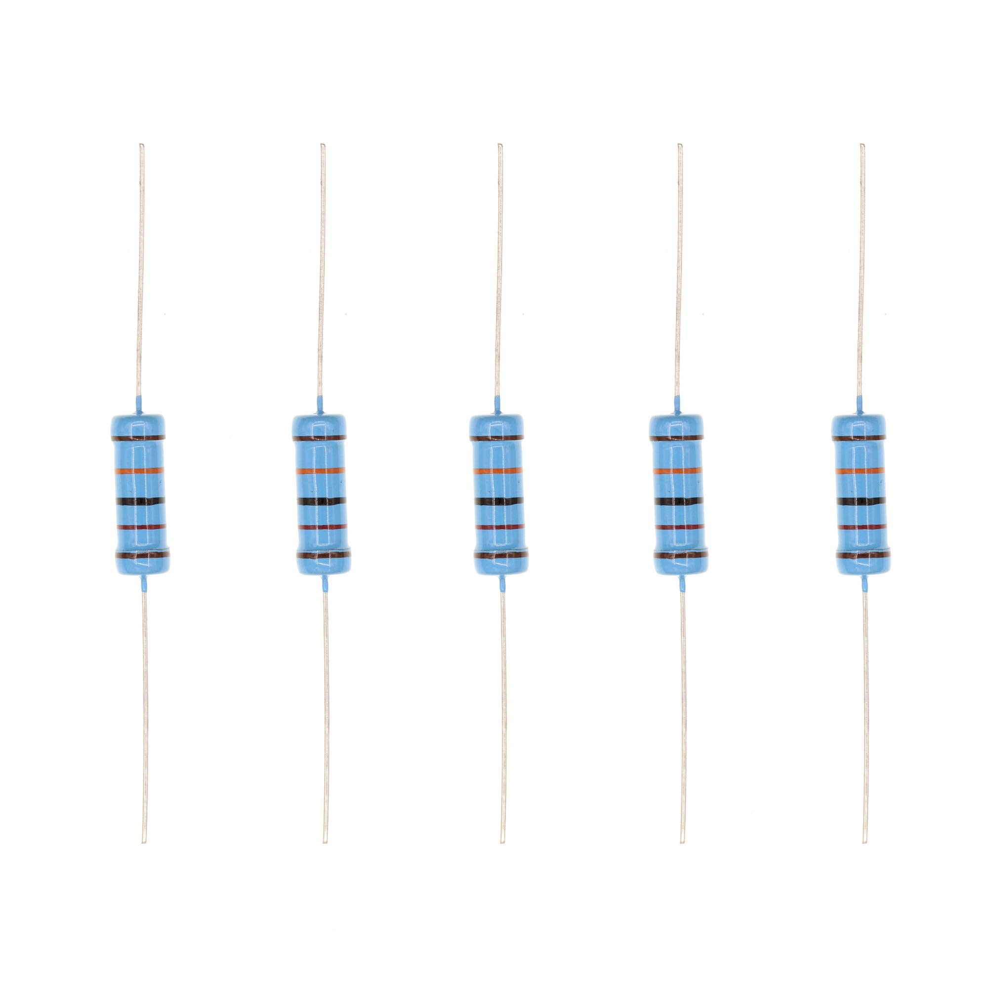 HUABAN 20PCS 3W 3 Watts 120K Ohm 1% Metal Film Resistor