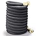 MARSO COMPANY Garden Hose - Improved Black Expandable Hose 50Ft - Expanding Heavy Duty Flexible Water Hose - Expand Hose Nozzle With All Brass Connectors - Car Wash Watering Plants Lawn Hoses