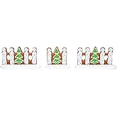 Department 56 Accessories for Village Collections Gingerbread Christmas Fence Figurine Set, 1.5 Inch, Multicolor